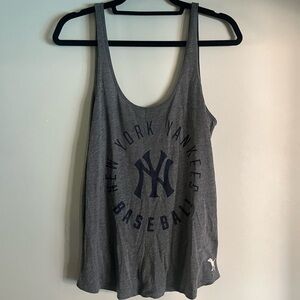 Gray New York Yankees Tank Top